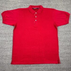 Vintage Lands End Polo Shirt Mens XL Cranberry Rugby Deadstock USA 80s NWT